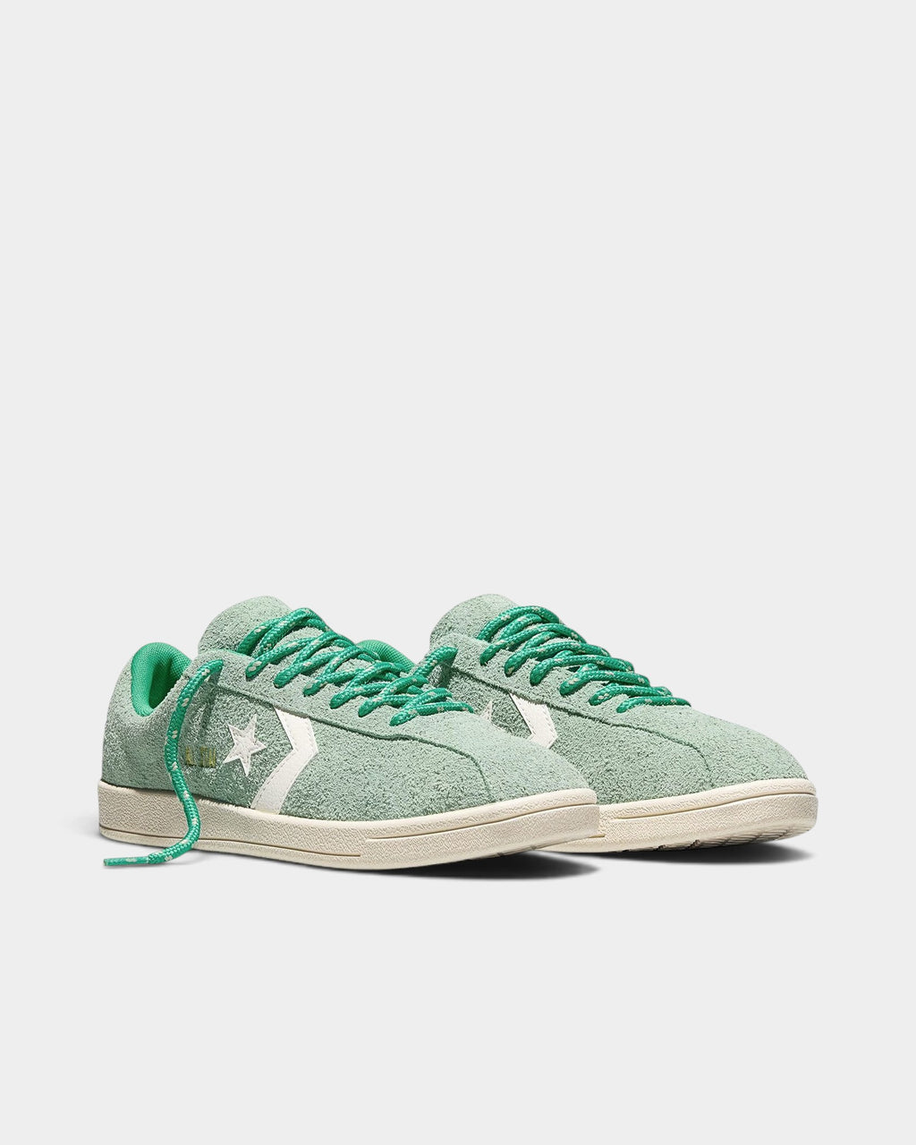 Lockwood Avenue Converse All Star Classic Trainer Ox in thyme sage green suede with gum rubber sole and leather star