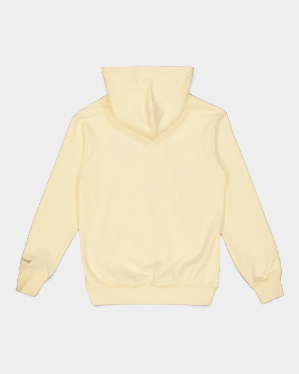 Back view of a cream-colored heavyweight 420 gsm cotton zip-up hoodie by Lockwood Avenue