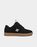 Lockwood Avenue DC Astryx S skate shoes in black Super Suede with a gum rubber cupsole and white logo detail