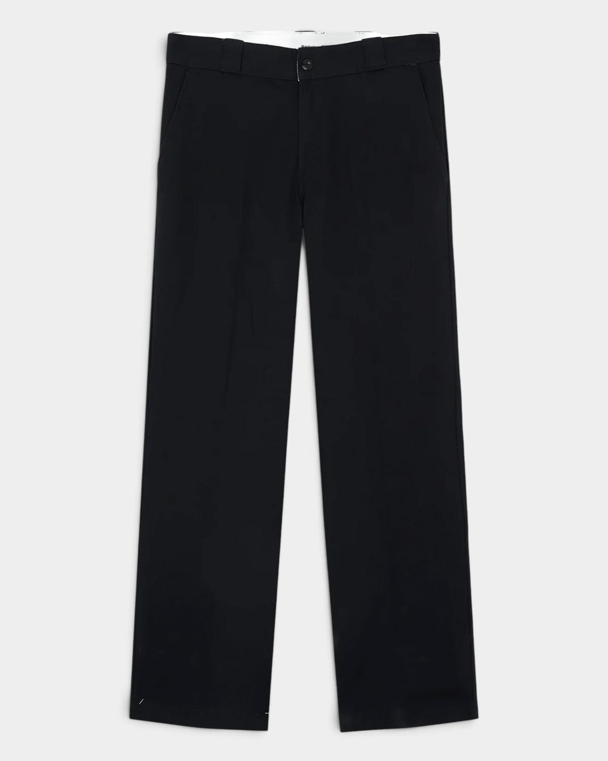 Lockwood Avenue Dickies 247 regular black cotton twill work pants with a straight fit and tailored silhouette.