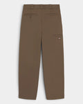 Lockwood Avenue Dickies 247 loose work pants in brown poly-cotton with welt back pockets and woven leg label