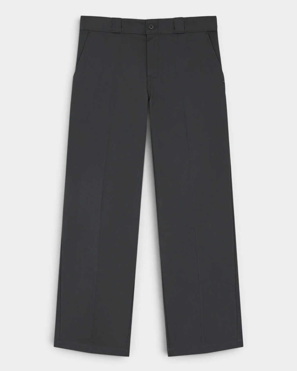 Lockwood Avenue Dickies 247 loose work pants in charcoal grey cotton twill with a tailored front crease.