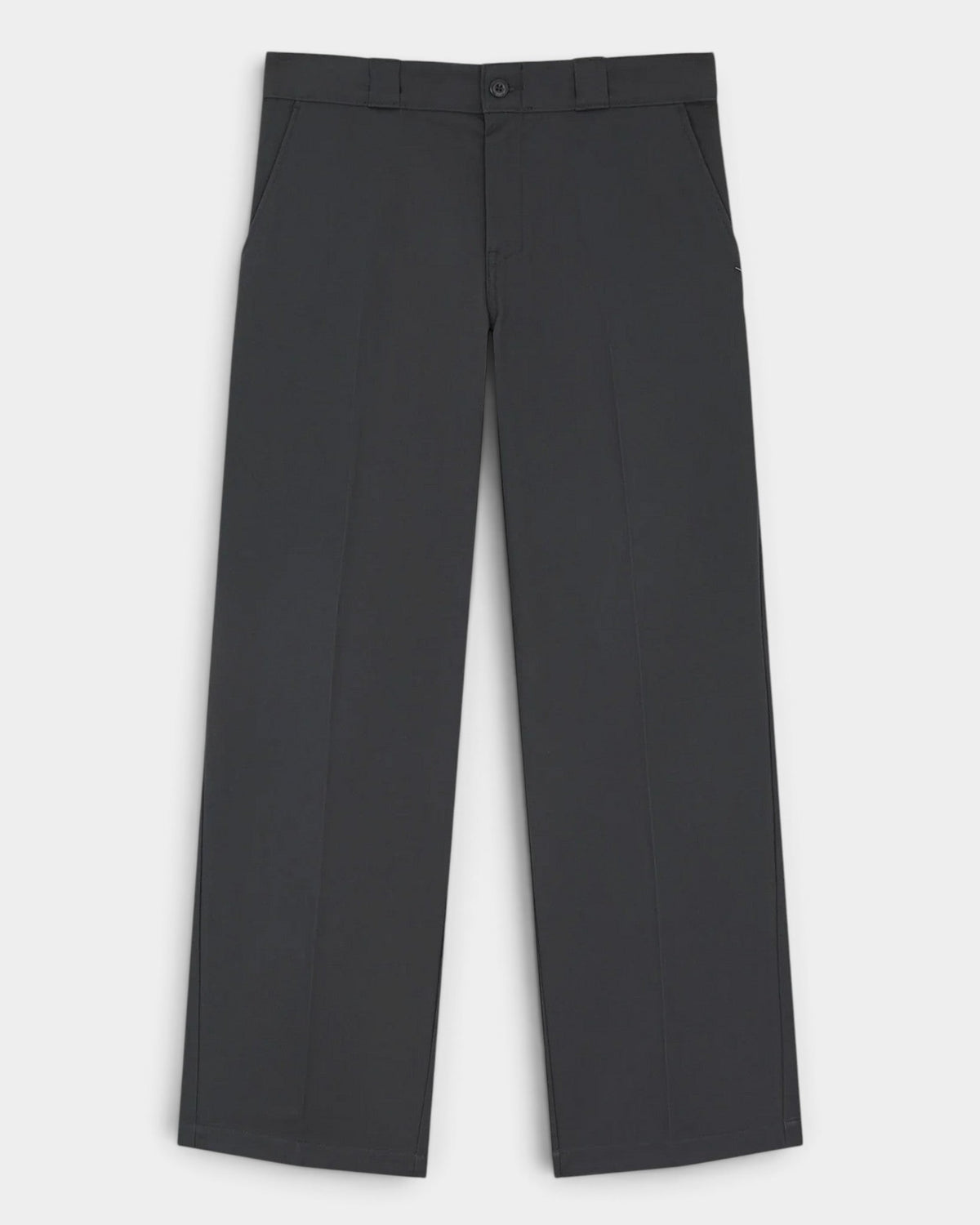 Lockwood Avenue Dickies 247 loose work pants in charcoal grey cotton twill with a tailored front crease.