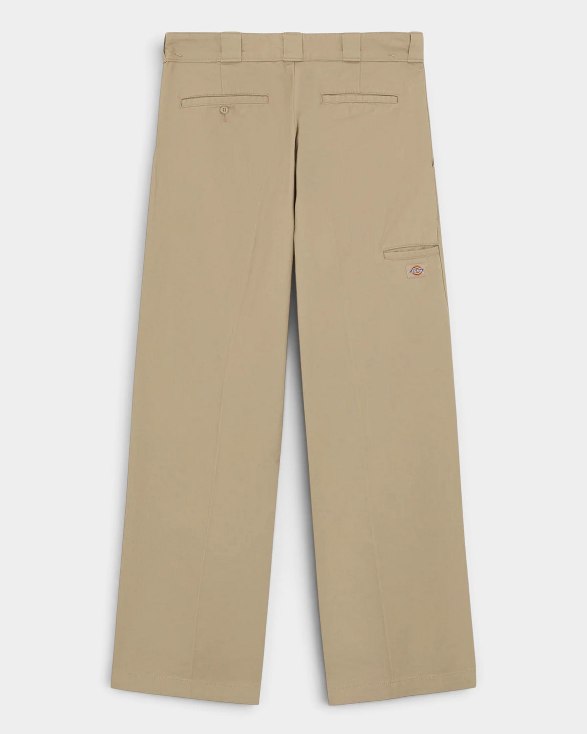 Lockwood Avenue Dickies 247 loose work pants in beige cotton twill with back welt pockets and woven label detail.