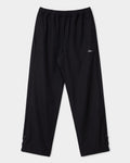 Lockwood Avenue black Dime athletic zip sweatpants with side seam zippers and reflective logo on the left thigh