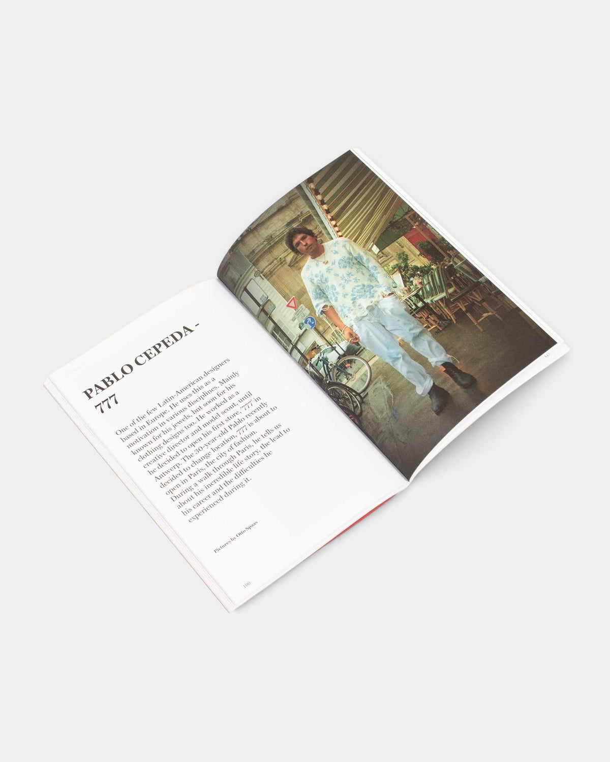Lockwood Avenue Donnie Magazine Issue 1 open spread featuring an article about designer Pablo Cepeda and his work.