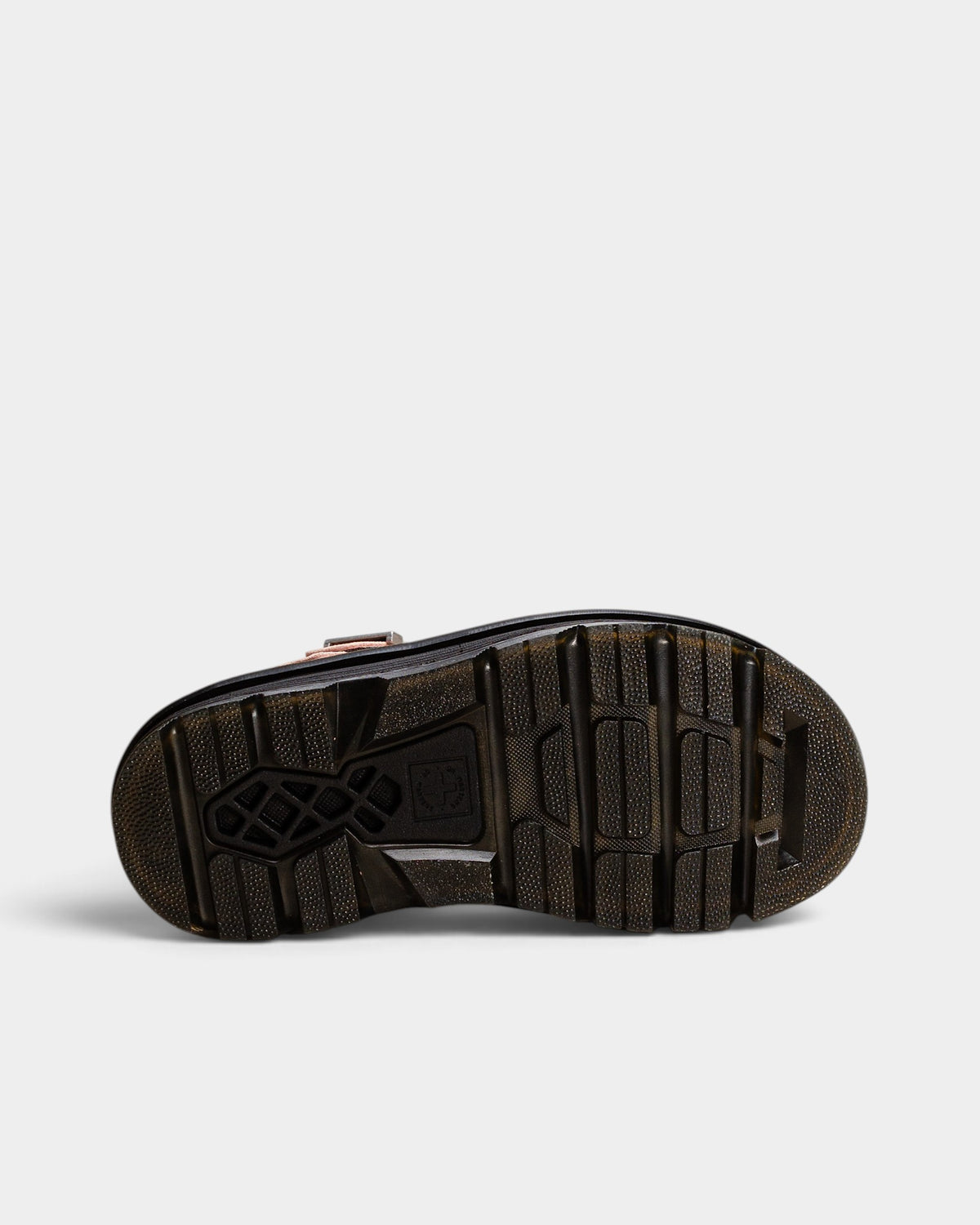 Lockwood Avenue Dr. Martens ZebZag mule shoe showing the rugged, grooved hybrid air-cushioned sole from underneath.