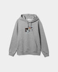 Lockwood Avenue heather gray cotton-blend pullover hoodie featuring a Tom Botwid eagle collage graphic on the chest.