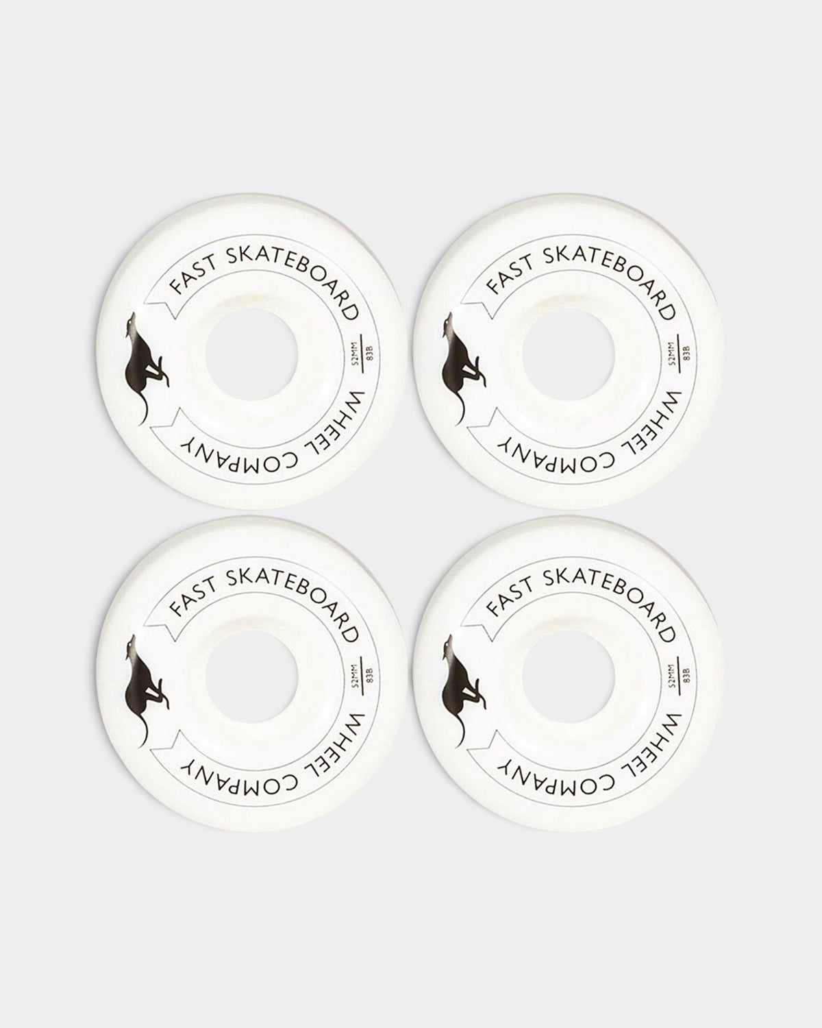 Lockwood Avenue Fast FSWC Classic 52mm white skateboard wheels with anti-flatspot urethane formula