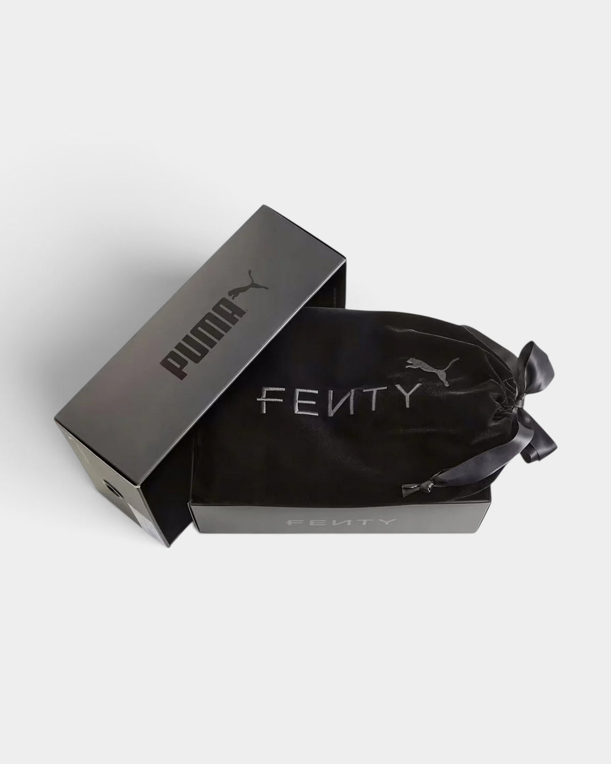 Lockwood Avenue Fenty x Puma Creeper Phatty black shoe box with branded velvet dust bag