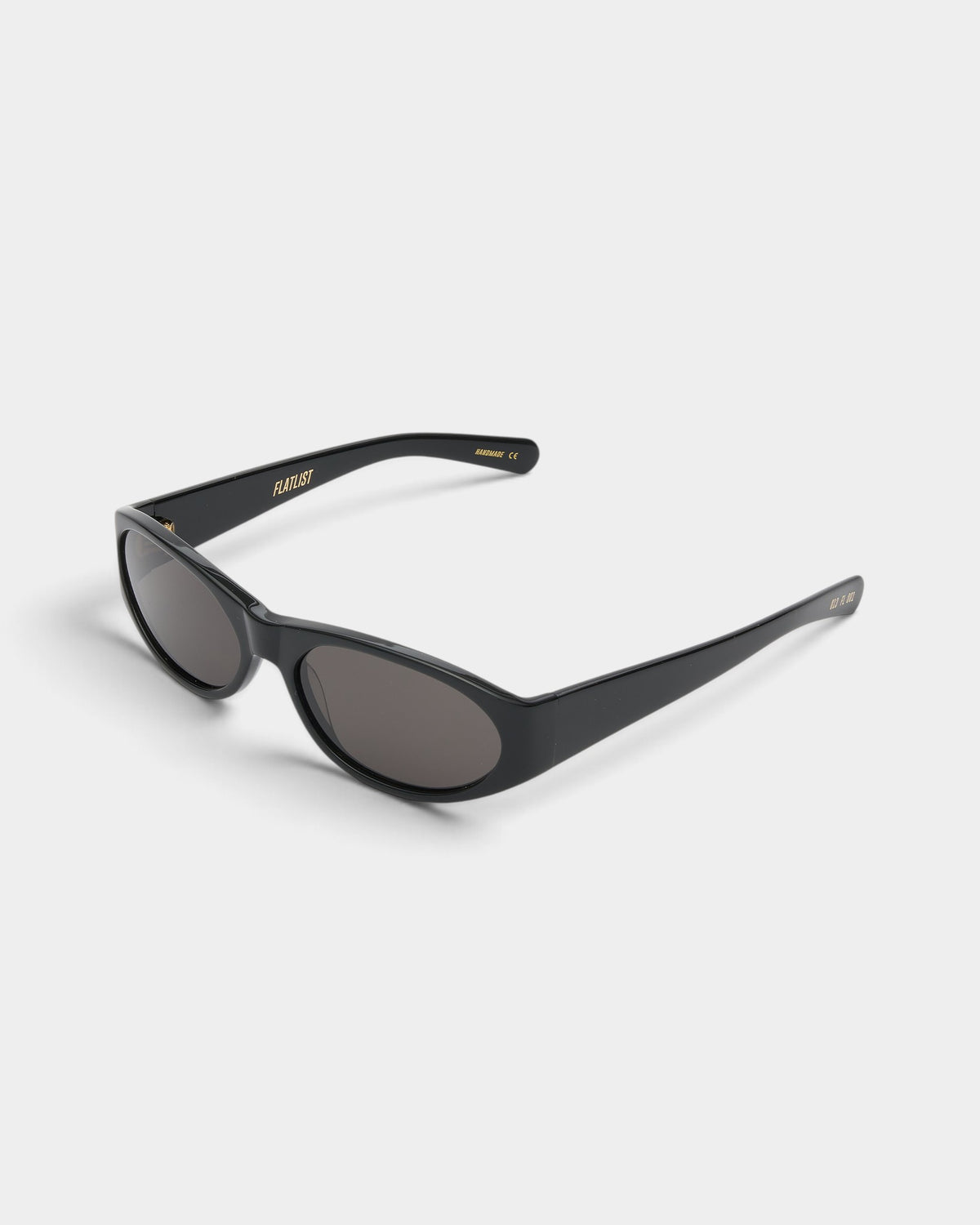 Lockwood Avenue Flatlist Eddie Kyu sunglasses in solid black Italian acetate with dark Carl Zeiss lenses.