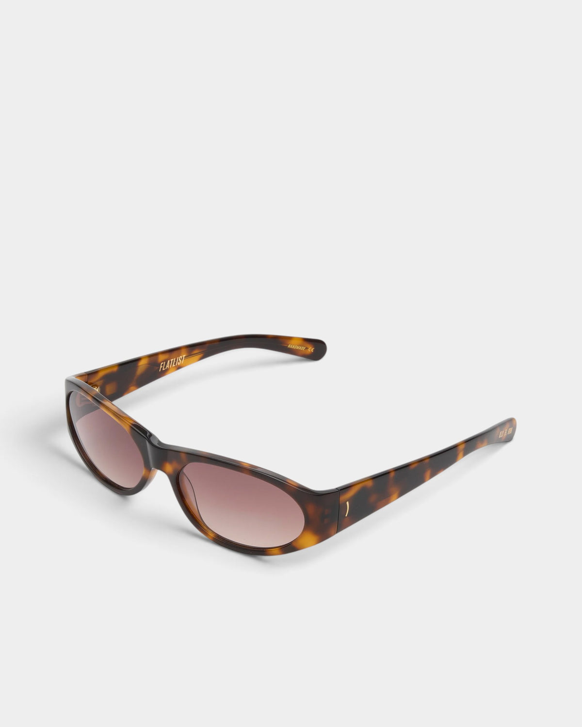 Lockwood Avenue Flatlist Eddie Kyu sunglasses featuring a dark tortoise Italian acetate frame and brown gradient lenses