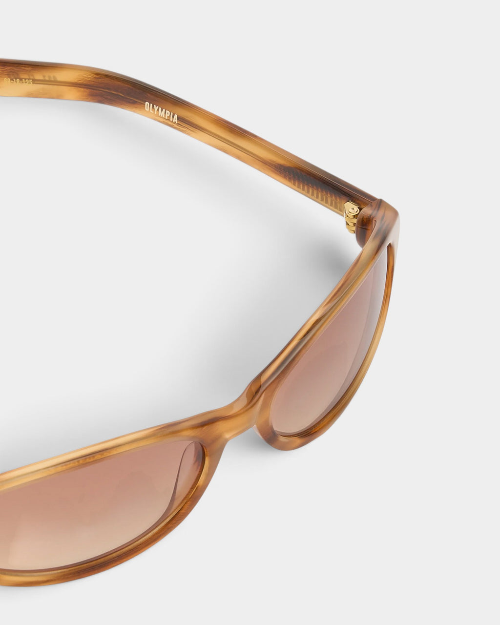Lockwood Avenue Flatlist Olympia sunglasses in Donegal Horn acetate with light brown gradient Carl Zeiss lenses