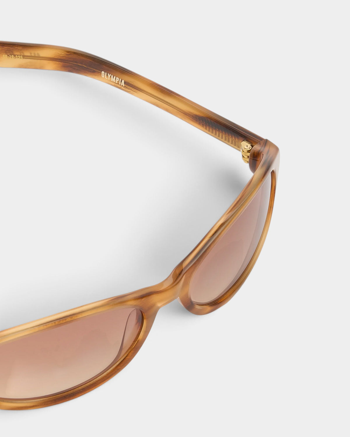 Lockwood Avenue Flatlist Olympia sunglasses in Donegal Horn acetate with light brown gradient Carl Zeiss lenses