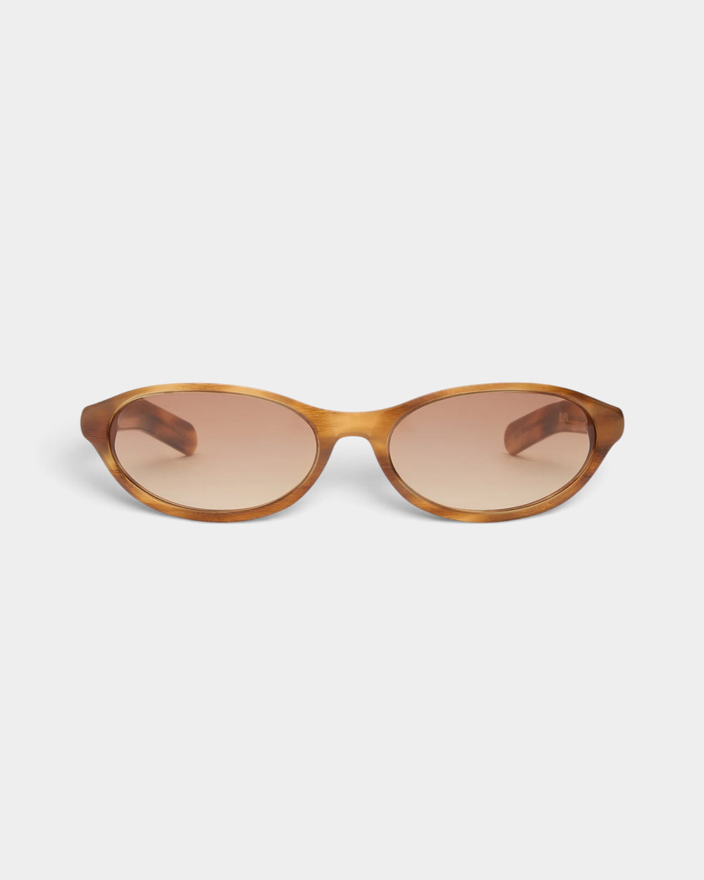 Lockwood Avenue Flatlist Olympia sunglasses in Donegal Horn acetate with light brown gradient Carl Zeiss lenses.