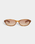 Lockwood Avenue Flatlist Olympia sunglasses in Donegal Horn acetate with light brown gradient Carl Zeiss lenses.