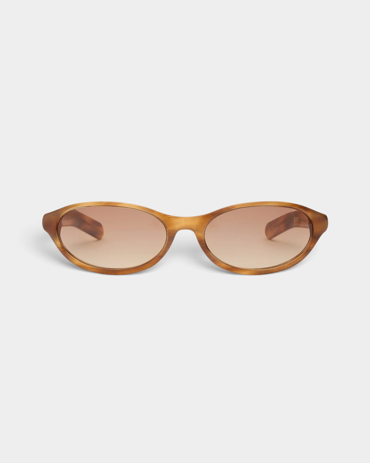 Lockwood Avenue Flatlist Olympia sunglasses in Donegal Horn acetate with light brown gradient Carl Zeiss lenses.