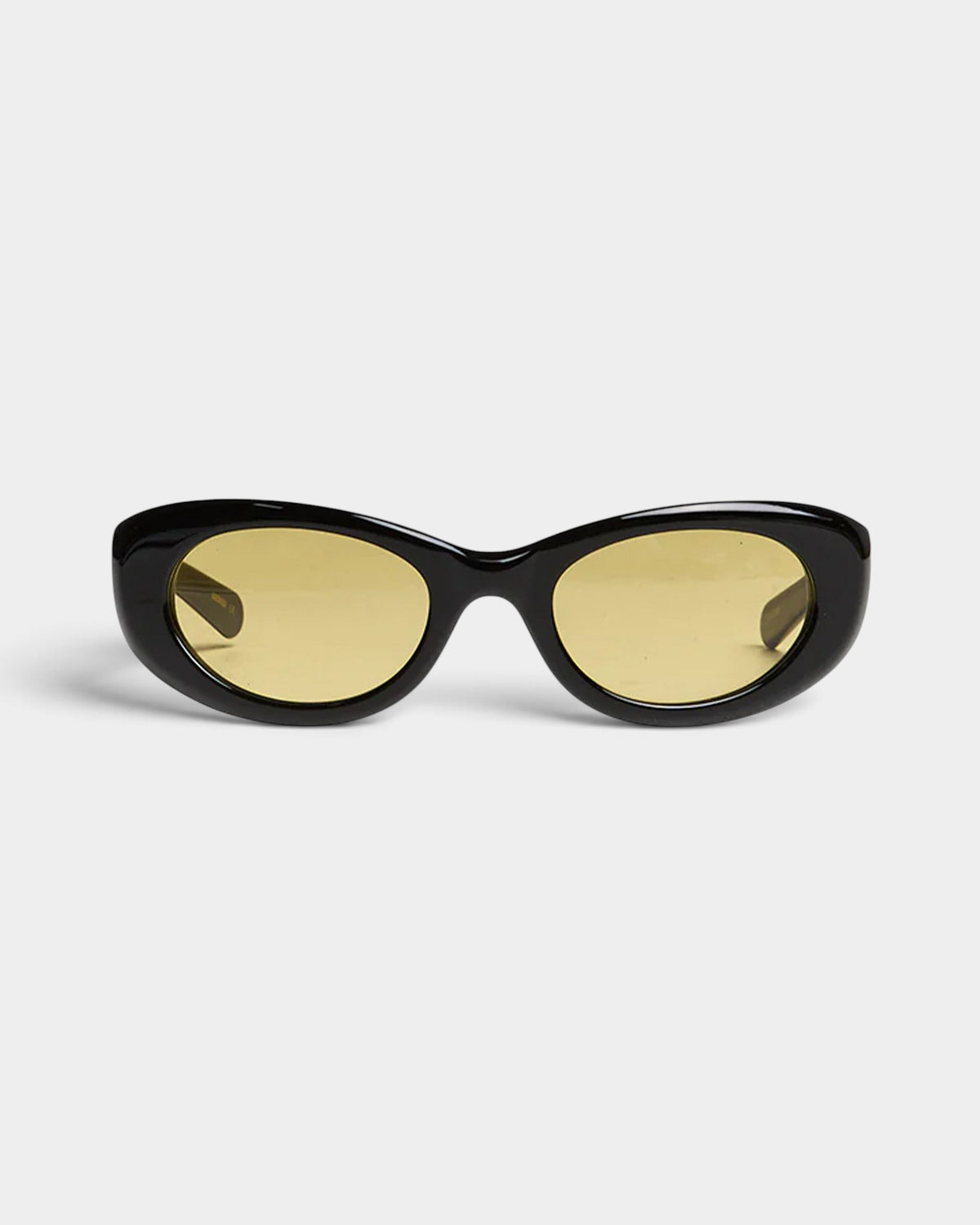 Lockwood Avenue Flatlist Ramona sunglasses featuring a black Italian acetate frame and smoked olive Carl Zeiss lenses.