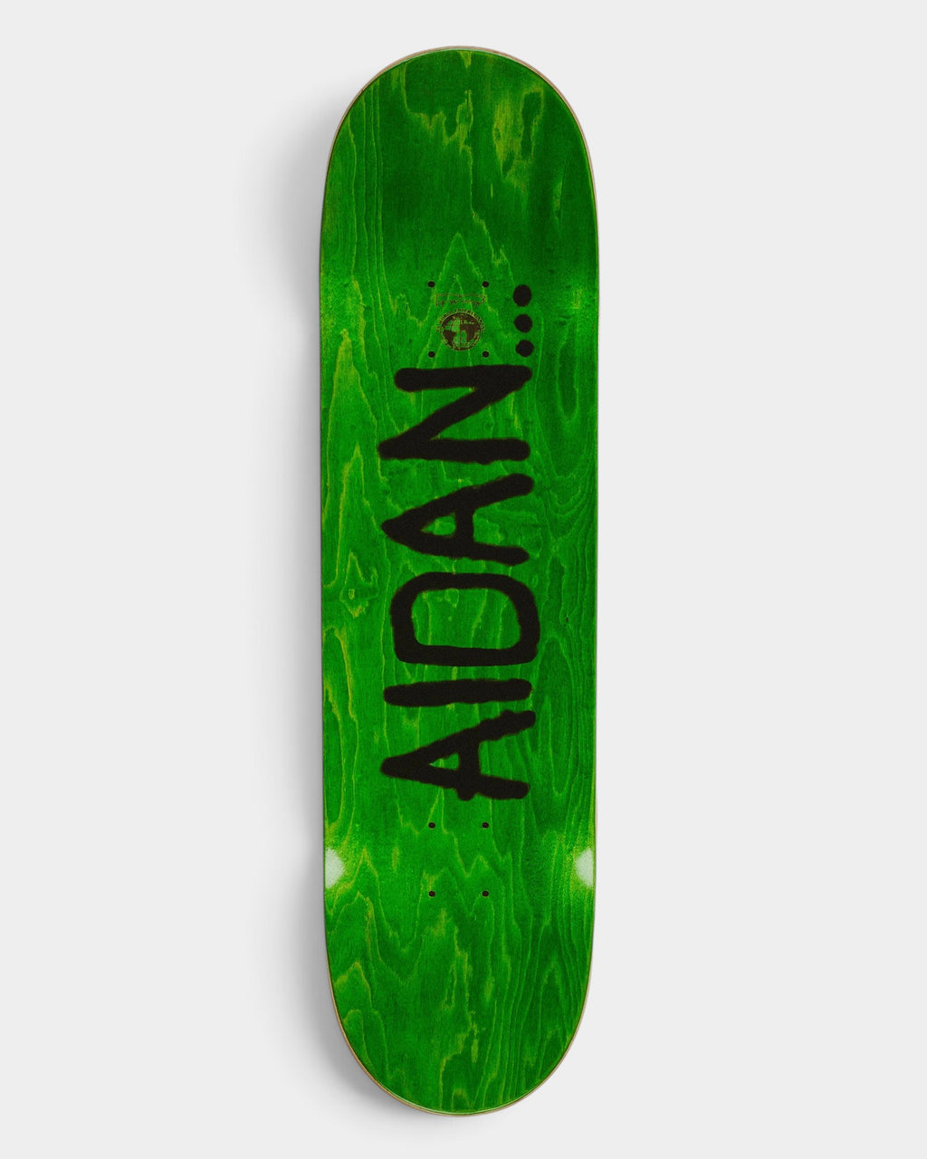 Lockwood Avenue Fucking Awesome Aidan Mackey Enlightenment 8.38 inch skateboard deck in green maple wood