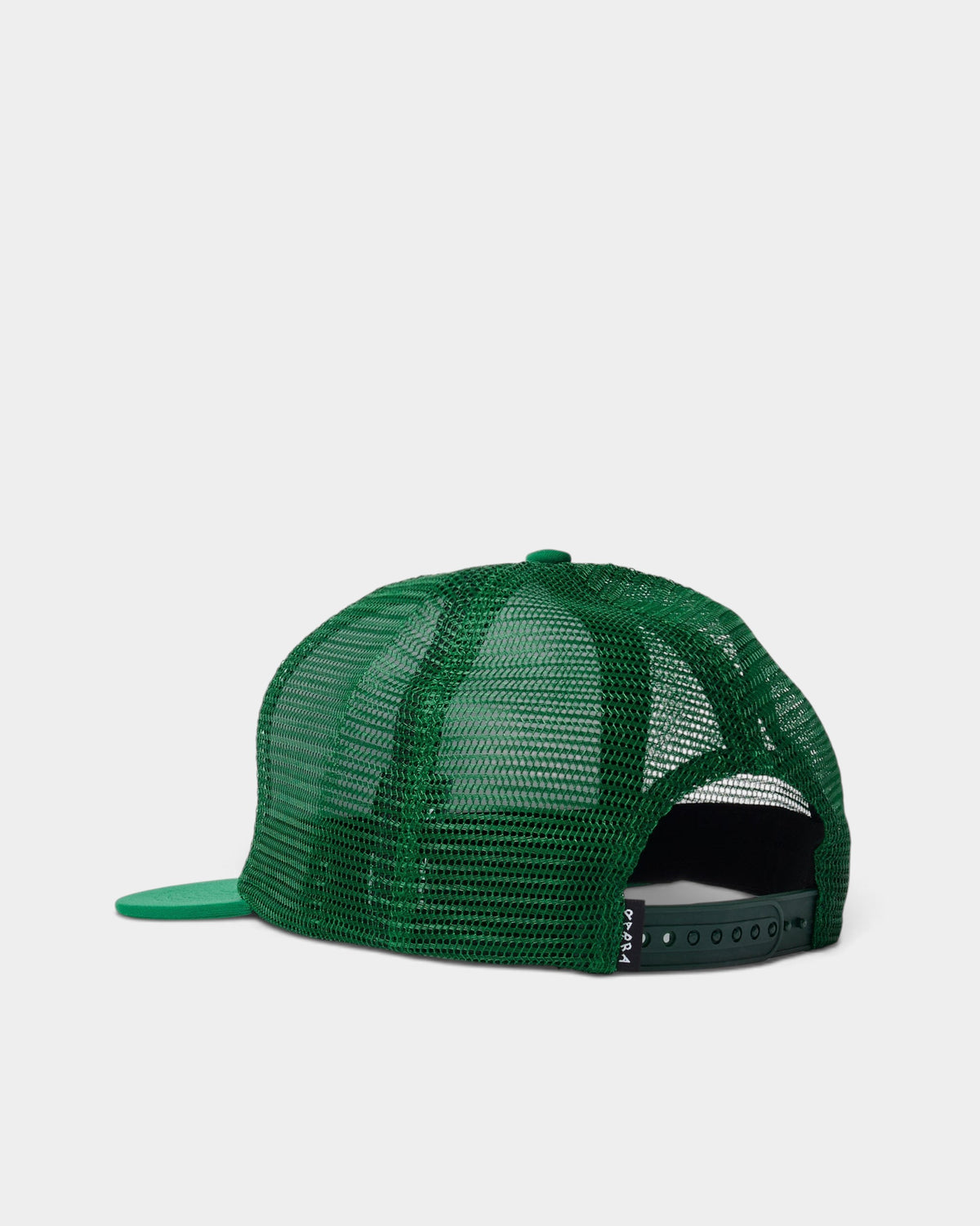 Lockwood Avenue by Parra Moto Service 5 panel trucker hat in green with mesh back and adjustable snapback closure