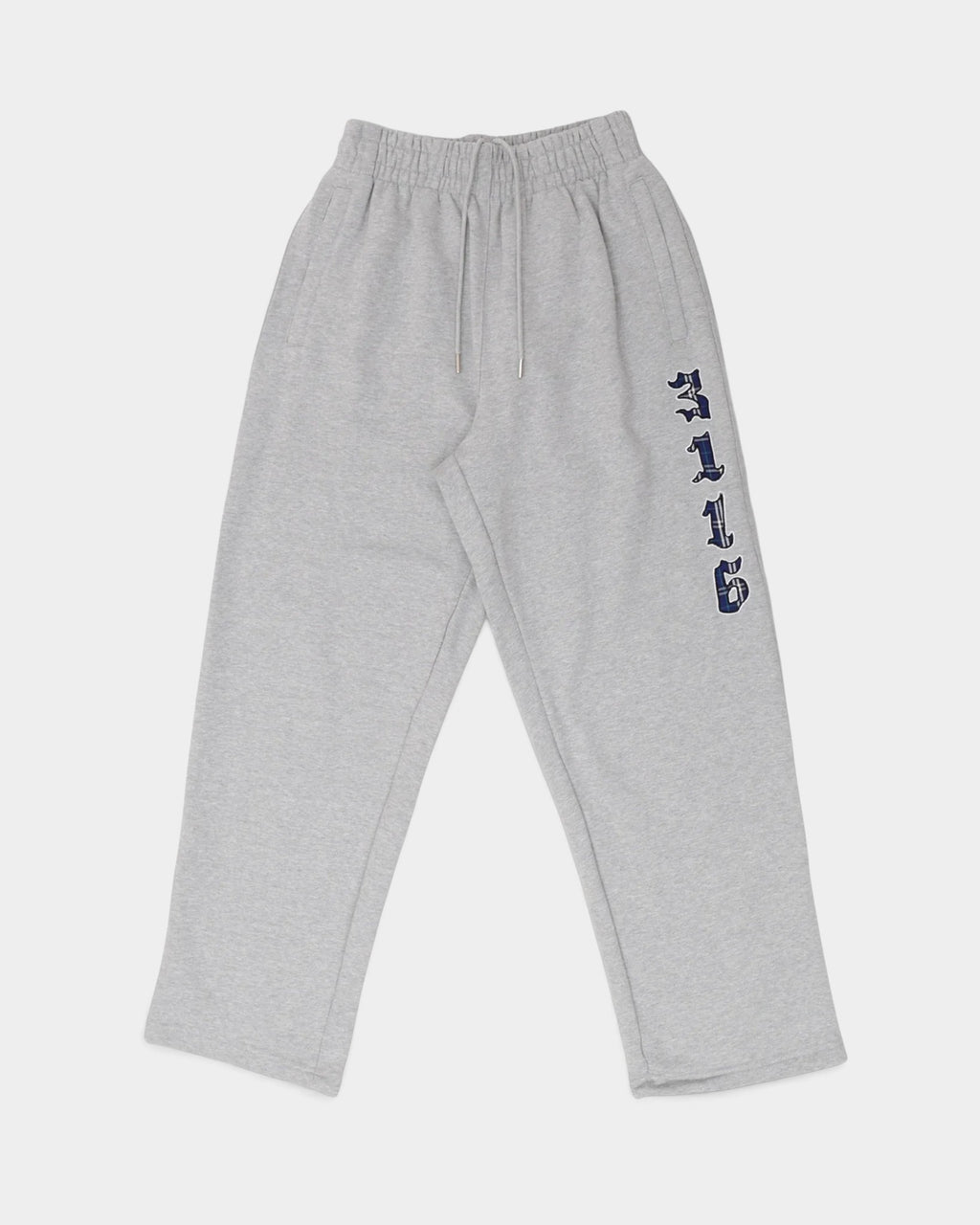 Lockwood Avenue always do what you should do grey relaxed fit sweatpants with 3116 branding and straight open hem
