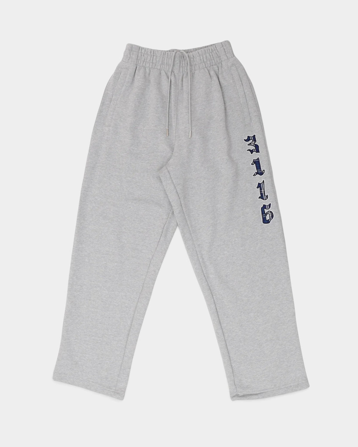 Lockwood Avenue always do what you should do grey relaxed fit sweatpants with 3116 branding and straight open hem