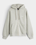 Lockwood Avenue heather gray fleece zip-up hoodie with embroidered white cursive Dime logo on the chest.