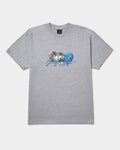Lockwood Avenue HUF Paws grey cotton t-shirt featuring a graphic print of a kitten playing with blue yarn