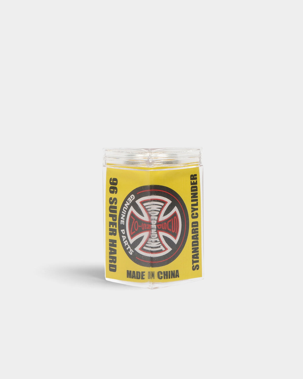 Lockwood Avenue Independent 96a super hard yellow cylinder skateboard truck bushings in clear plastic packaging
