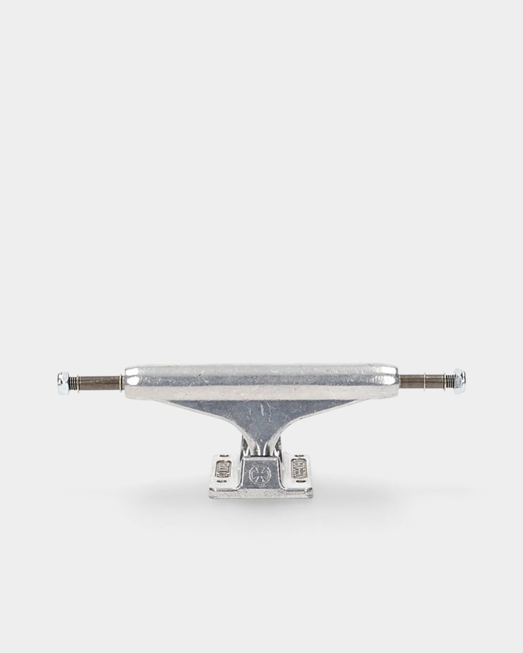 Lockwood Avenue Independent Stage 11 hollow silver aluminum skateboard truck with hollow chromoly axle and kingpin.