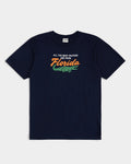 Lockwood Avenue Jenkem Florida dark navy t-shirt with orange text and green alligator graphic on the chest.
