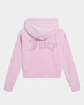 Lockwood Avenue Juicy Couture cherry blossom pink velour hoodie with back diamanté logo and hood