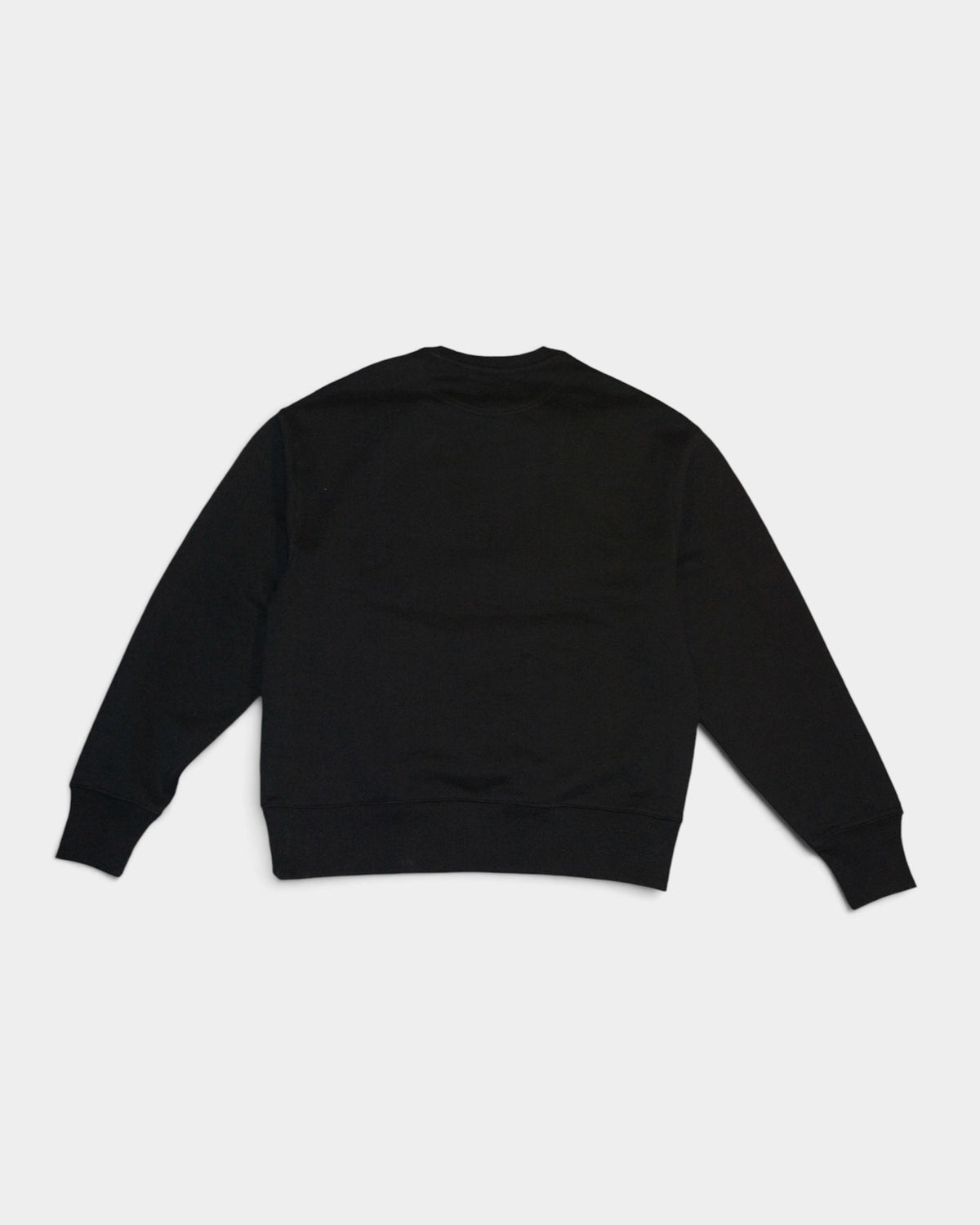 Lockwood Avenue Kawamura Tokyo crewneck sweatshirt in washed black organic cotton fleece, back view.