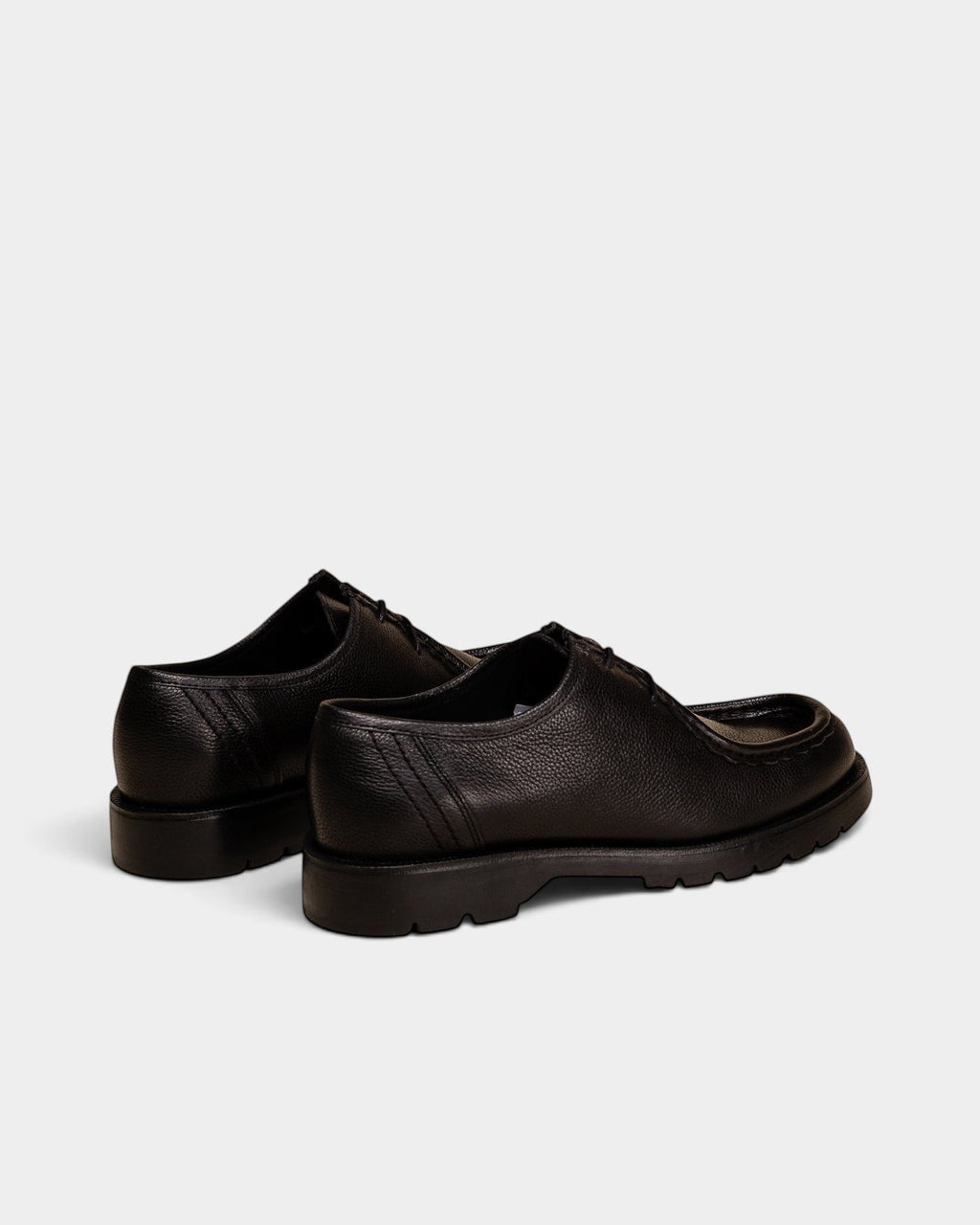 Lockwood Avenue Kleman Padror G VTG black grained vegetable-tanned leather derby shoes with lug soles