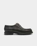 Lockwood Avenue Kleman Padror FLK black cowhide leather derby shoes with western-style decorative stitching