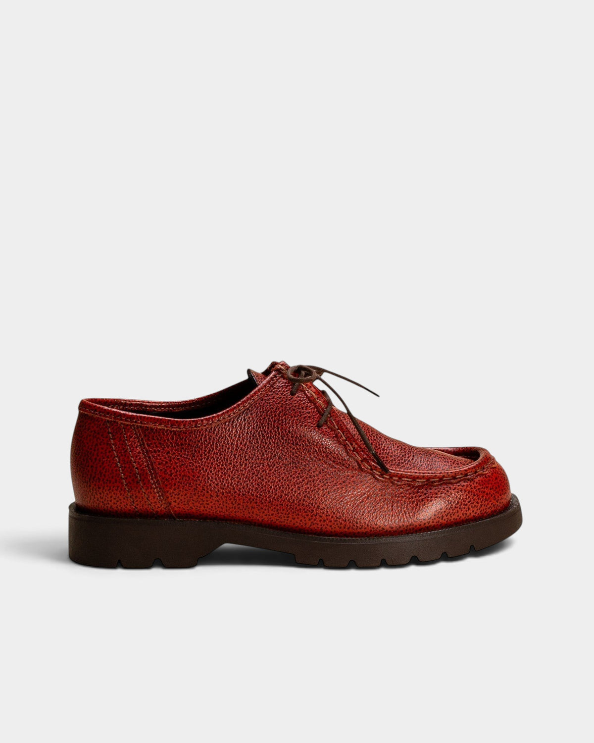 Lockwood Avenue Kleman Padror B VGT cognac vegetable-tanned leather derby shoes with a chunky lug sole