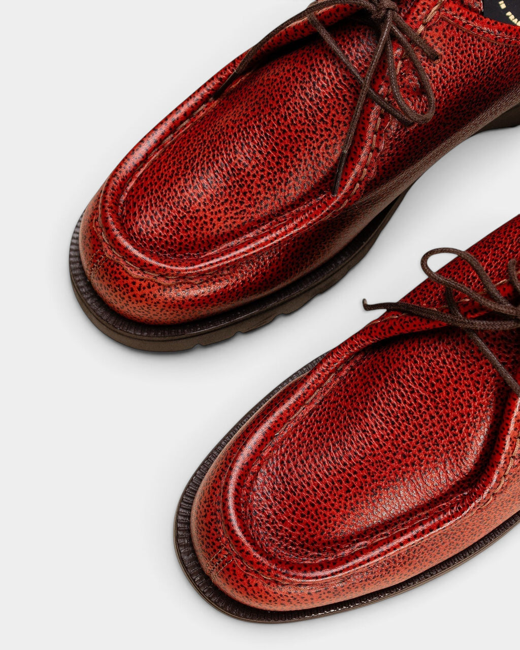 Lockwood Avenue Kleman Padror B VGT cognac vegetable-tanned leather derby shoes with apron toe and lug sole