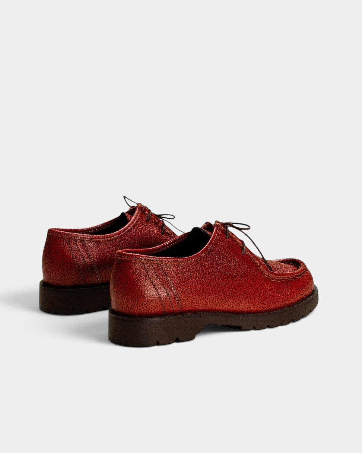Lockwood Avenue Kleman Padror B VGT cognac vegetable-tanned leather derby shoes with chunky lug soles