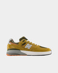 Lockwood Avenue NB Numeric 933 Andrew Reynolds pro skate shoes in camel suede and mesh with dark brown accents.