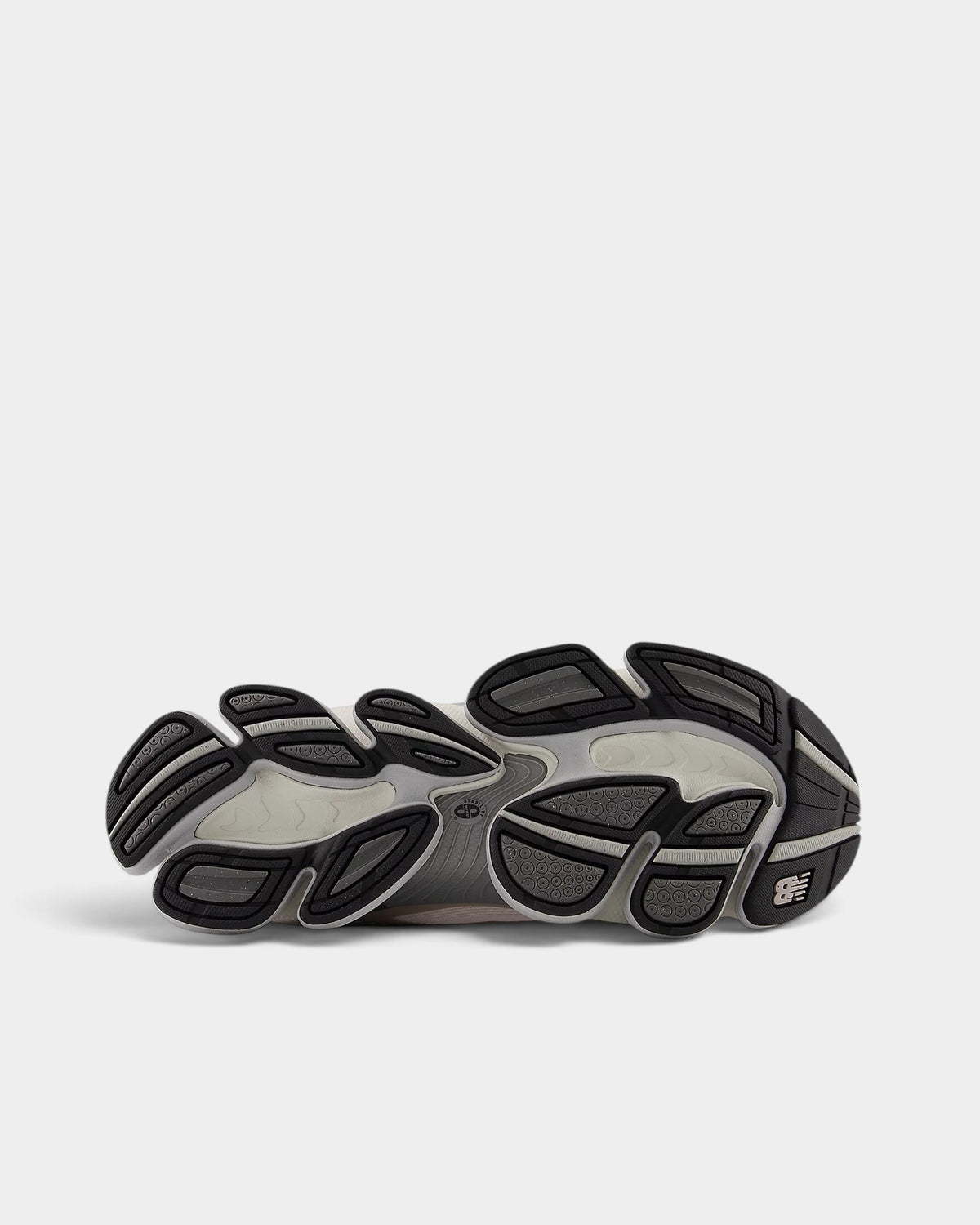 Lockwood Avenue New Balance 2000 sneaker outsole featuring a technical gray and black ABZORB rubber tread pattern.