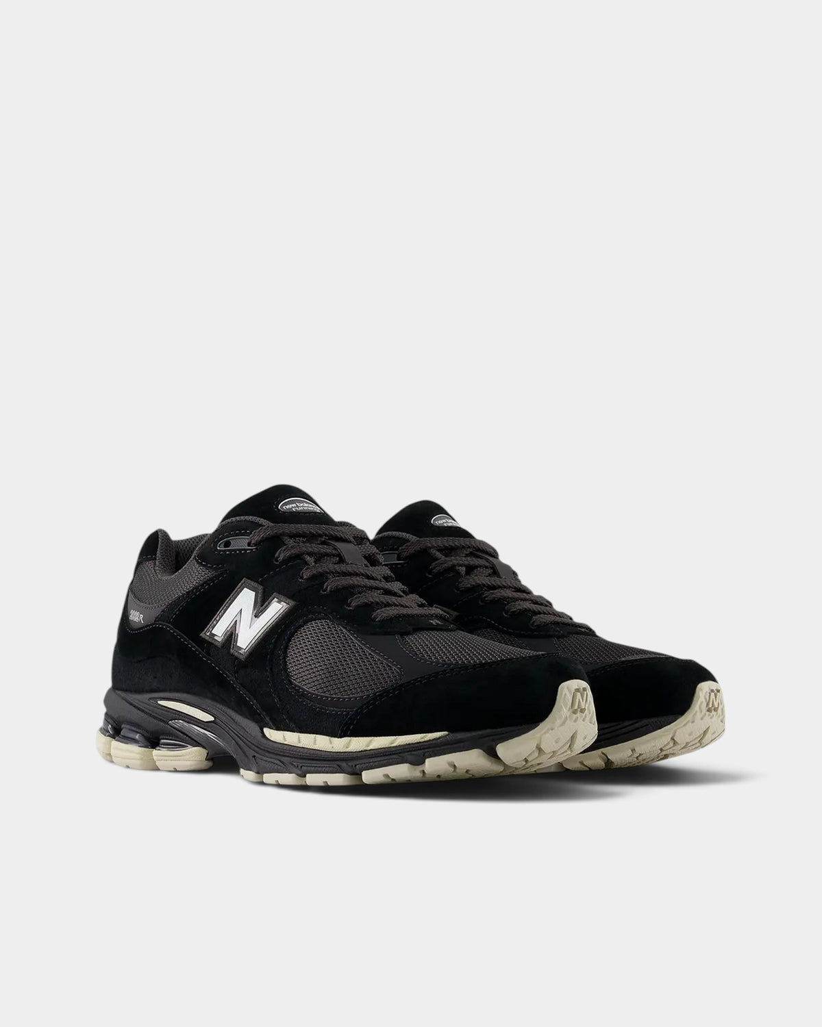 Lockwood Avenue New Balance 2002R sneakers in black and timberwolf gray with premium suede and mesh construction