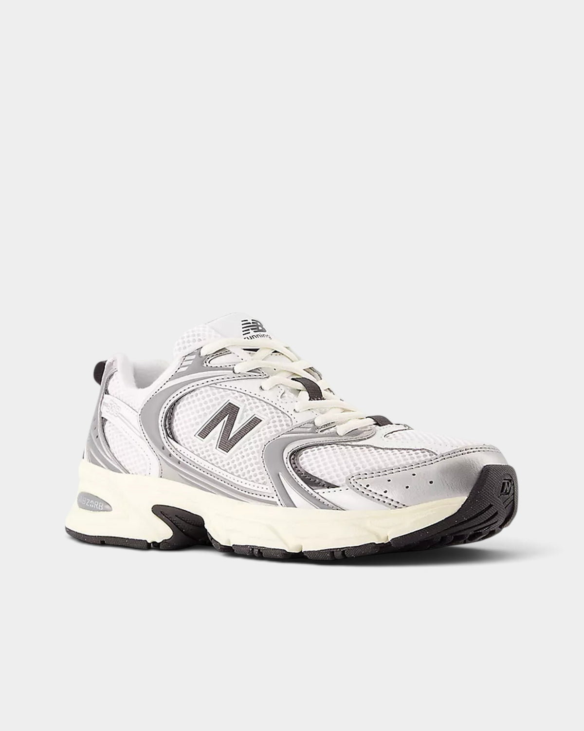 Lockwood Avenue New Balance 530 retro-running sneakers in white and silver mesh with ABZORB midsole cushioning