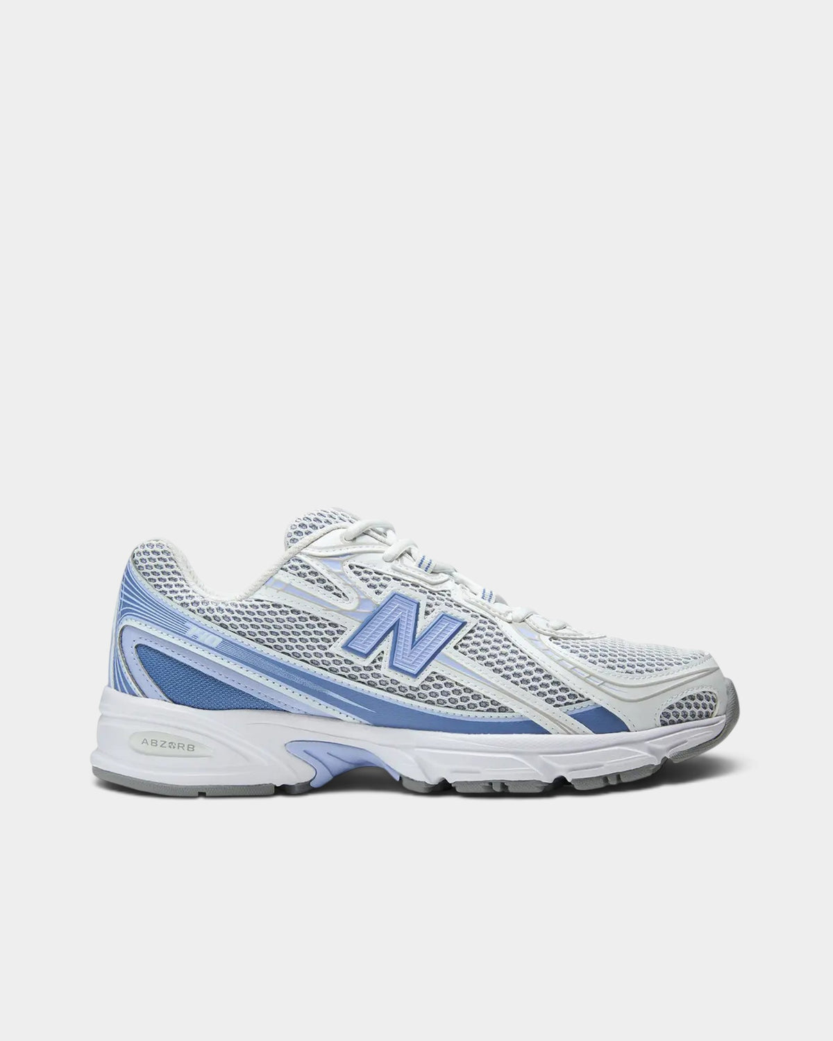 Lockwood Avenue New Balance 740 sneakers in Fairweather Blue and white with mesh upper and ABZORB midsole