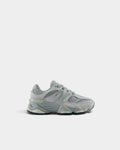 Lockwood Avenue New Balance 9060 kids sneakers in grey suede and mesh with chunky ABZORB cushioning