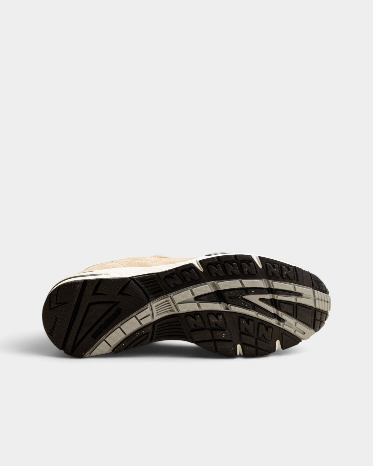 Lockwood Avenue New Balance 991 Finale Pack sneaker showing the durable rubber outsole with ABZORB cushioning