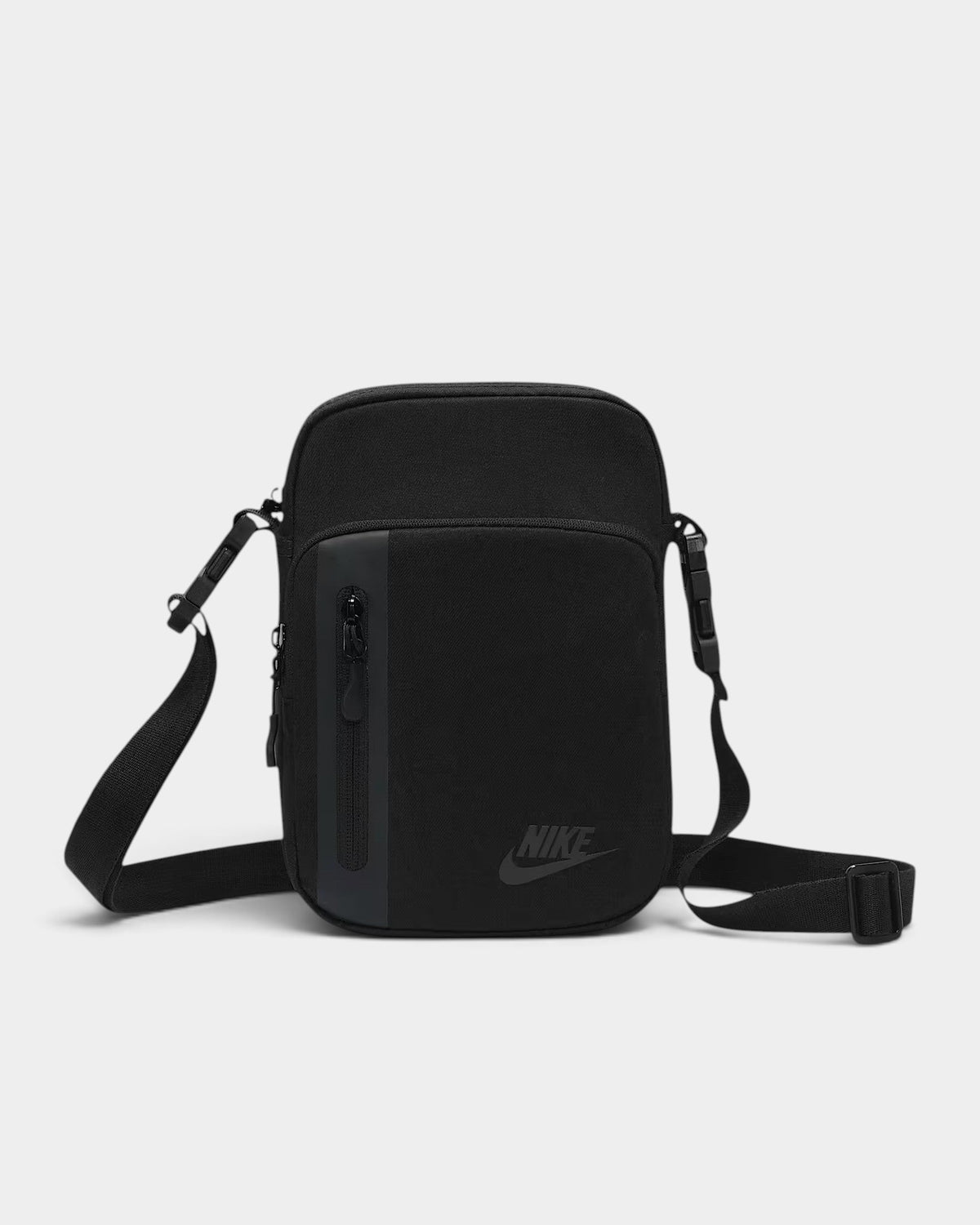 Lockwood Avenue Nike Elemental Premium black polyester crossbody bag with adjustable strap and zippered pockets