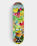 Lockwood Avenue Palace Kyle Pro 8.375 inch skateboard deck featuring a vibrant fruit and ceramic mug graphic