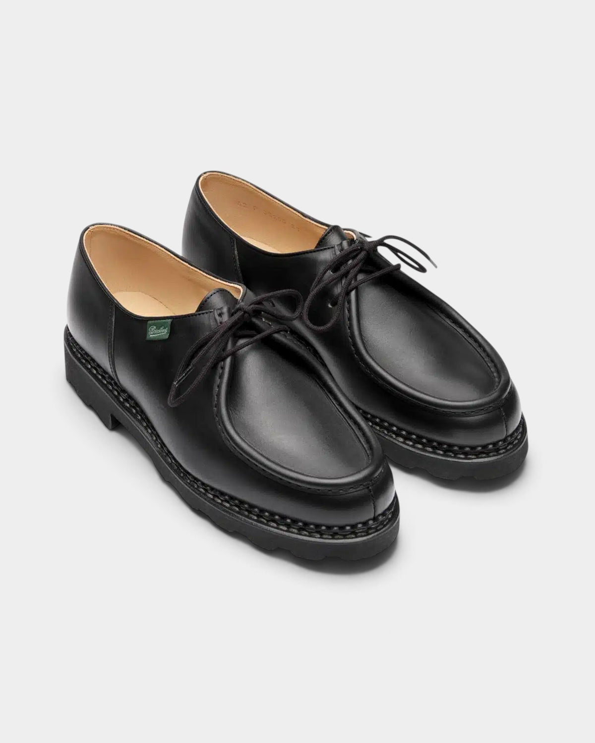 Lockwood Avenue Paraboot Michael Marche II black leather shoes with Norwegian stitching and natural rubber soles