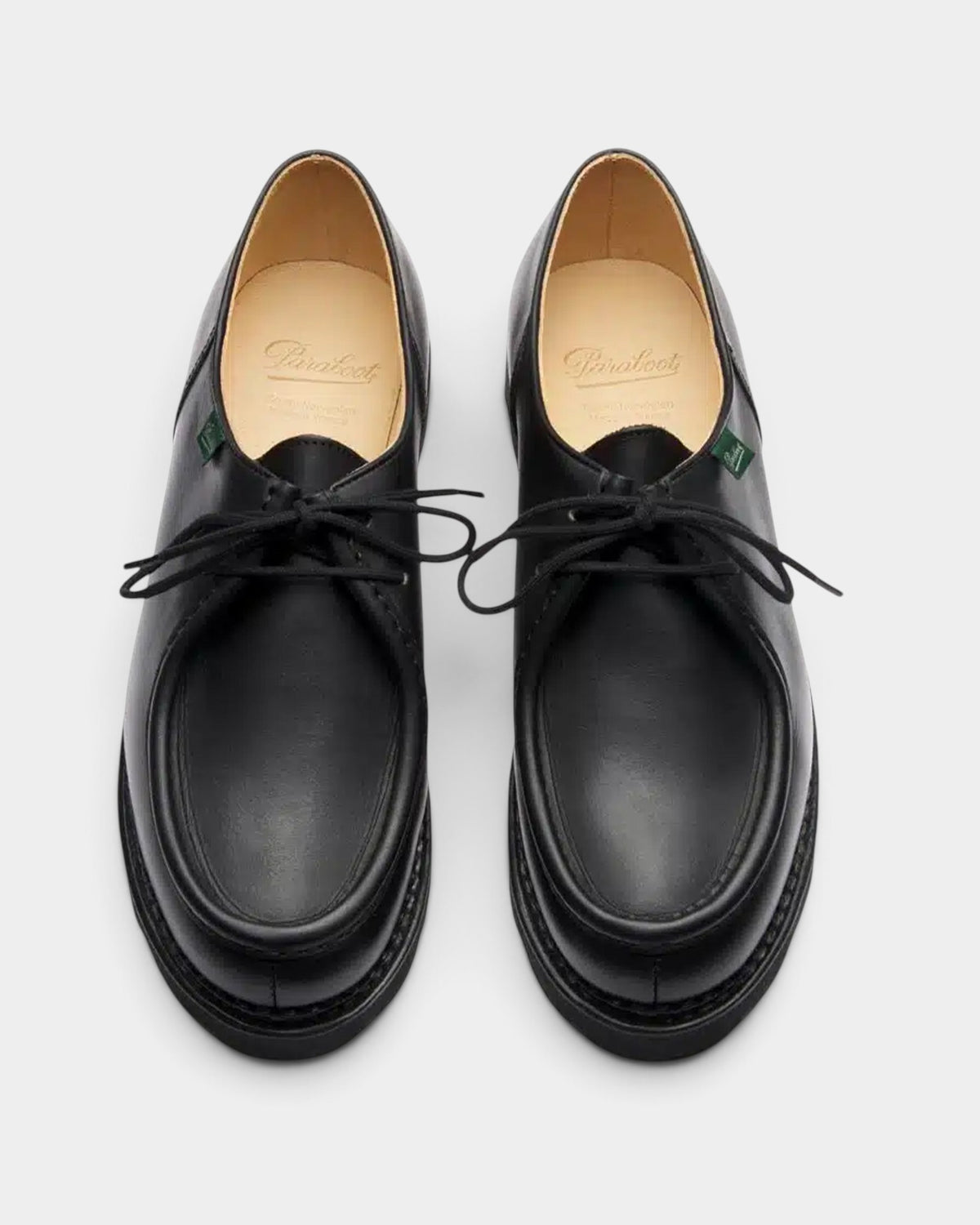 Lockwood Avenue Paraboot Michael Marche II black leather shoes with Norwegian stitching and natural rubber soles