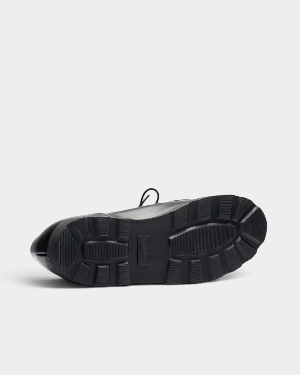 Lockwood Avenue Paraboot Michael Marche II shoes showing the durable black natural rubber lug sole from below